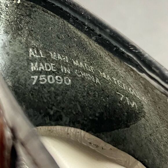 Womens HUSH PUPPIES Transparent Black Cap Toe Pump Heels / Size 7 Medium - Picture 8 of 8